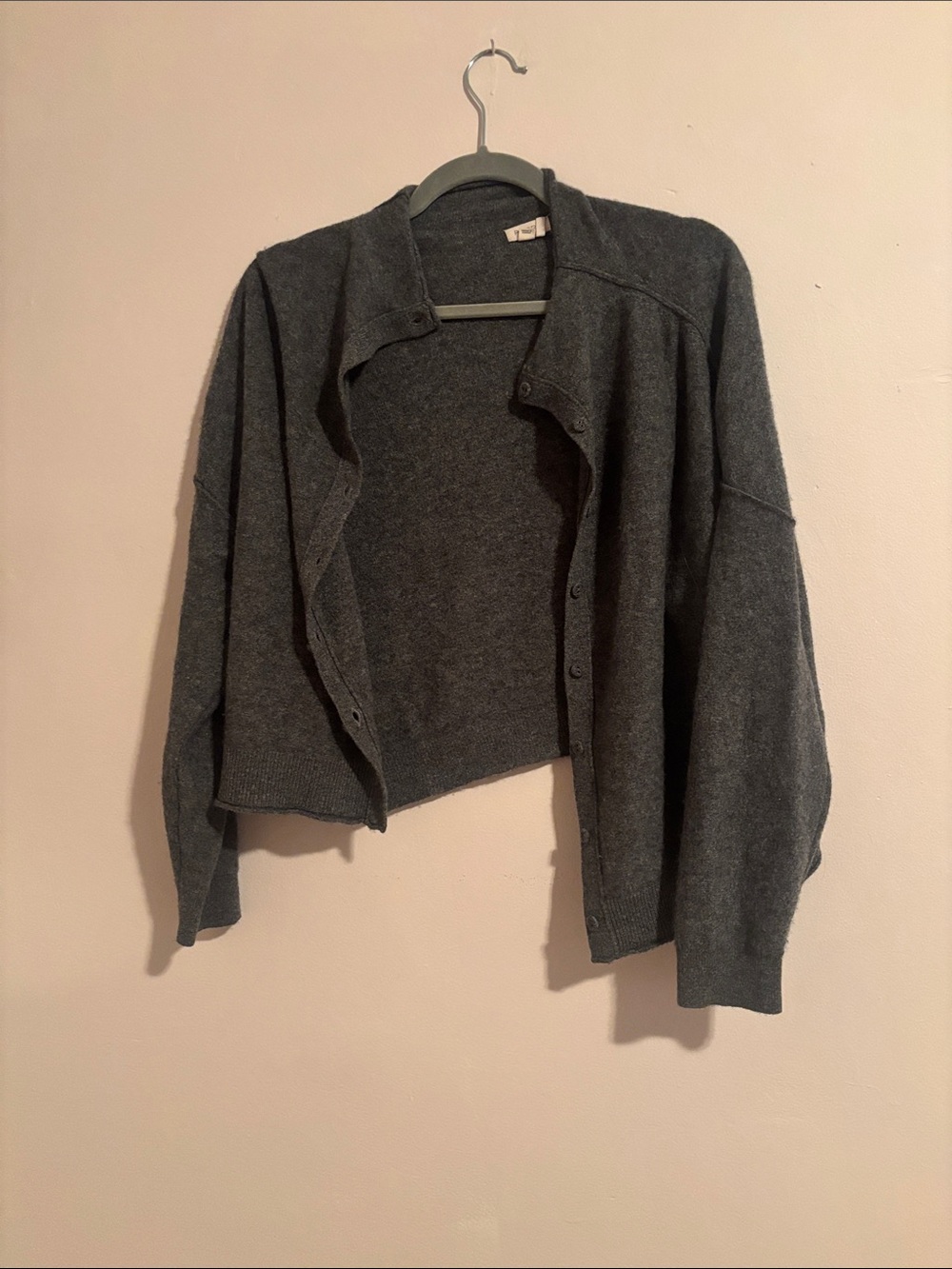 Pilcro Dark Gray Button-Front Women's Cardigan
